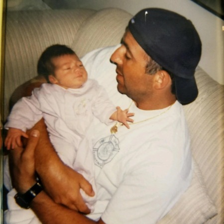 Ira Peskowitz with infant Bhad Bhabie.